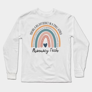 Pharmacy Tech Rainbow Long Sleeve T-Shirt